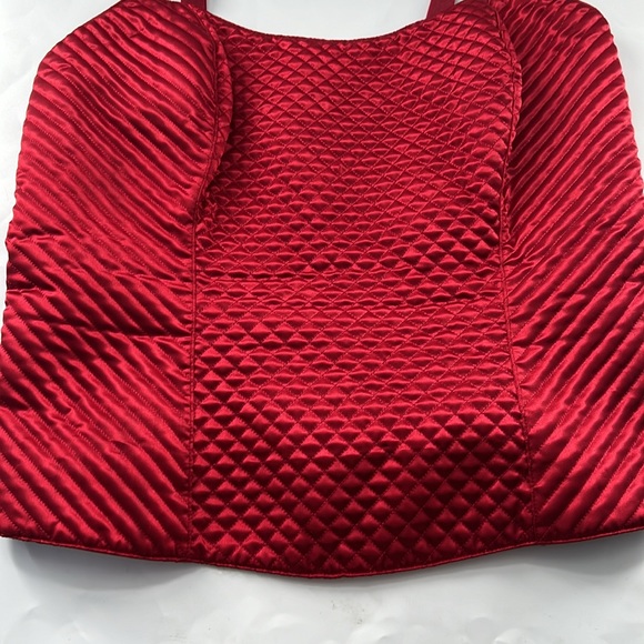 Cacique Quilted Red Satin Corset Style Top - Picture 5 of 10